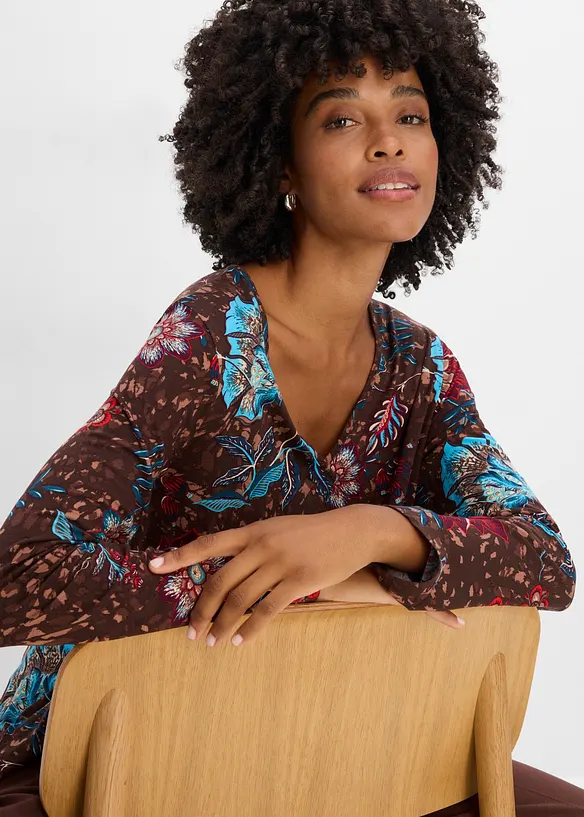 Maglia lunga in viscosa fluida, bonprix