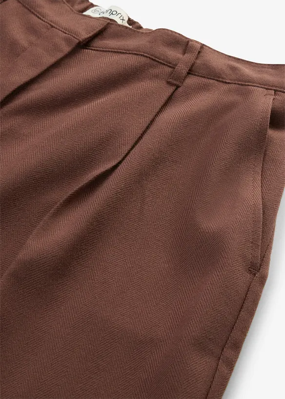 Pantaloni larghi in simil lana misto viscosa, bonprix