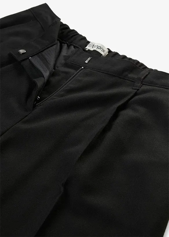 Pantaloni larghi in simil lana misto viscosa, bonprix
