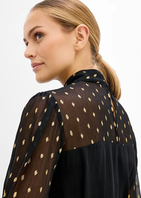 Blusa pr&eacute;maman elegante con maniche trasparenti, bonprix