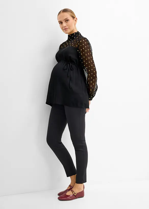 Blusa pr&eacute;maman elegante con maniche trasparenti, bonprix