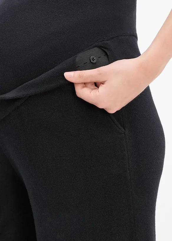 Pantaloni pr&eacute;maman a gamba dritta in morbida maglia, bonprix