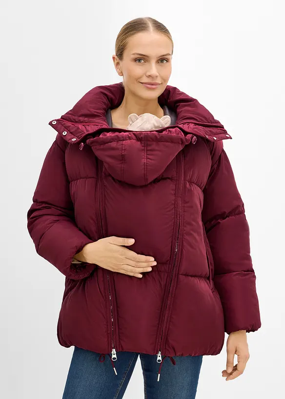 Giacca pr&eacute;maman oversize 3-in-1, calda e imbottita, con inserto babywearing., bonprix