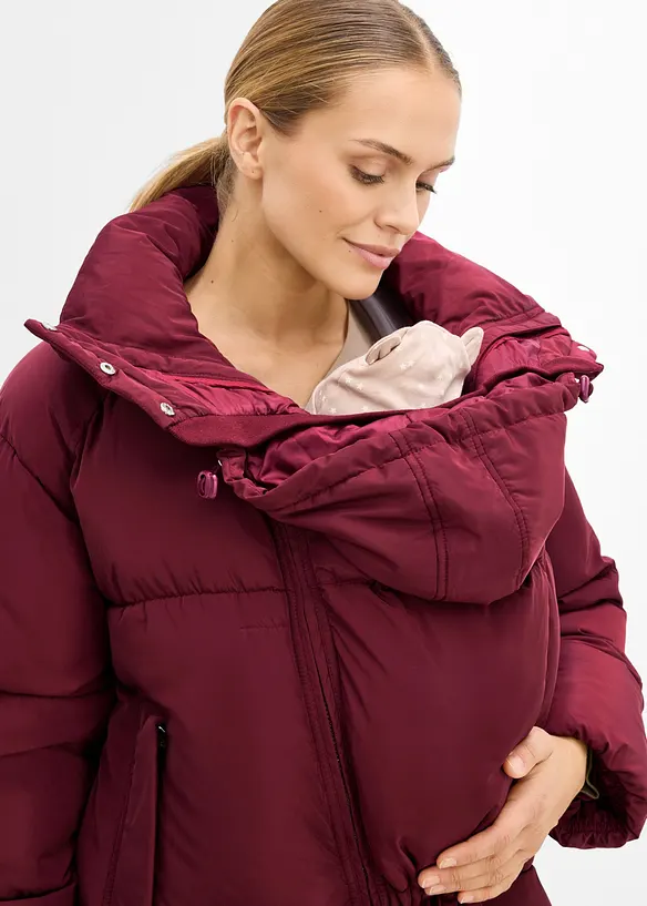 Giacca pr&eacute;maman oversize 3-in-1, calda e imbottita, con inserto babywearing., bonprix