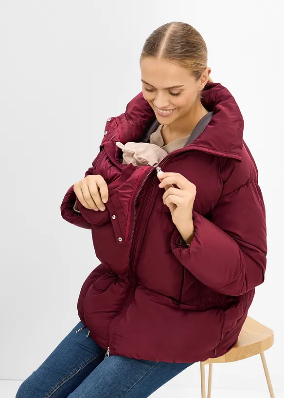 Giacca pr&eacute;maman oversize 3-in-1, calda e imbottita, con inserto babywearing., bonprix