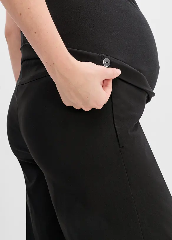 Pantaloni pr&eacute;maman elasticizzati con piega stirata, wide leg, bonprix