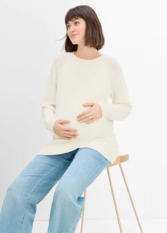 Maglione morbido 2 in 1 per gravidanza e allattamento, bonprix