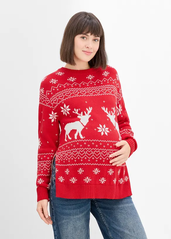 Maglione pr&eacute;maman / da allattamento in puro cotone, bonprix