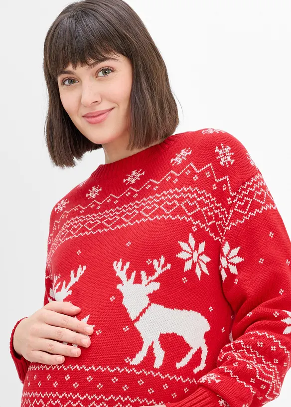 Maglione pr&eacute;maman / da allattamento in puro cotone, bonprix