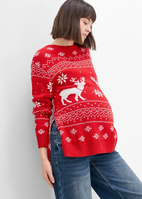 Maglione pr&eacute;maman / da allattamento in puro cotone, bonprix