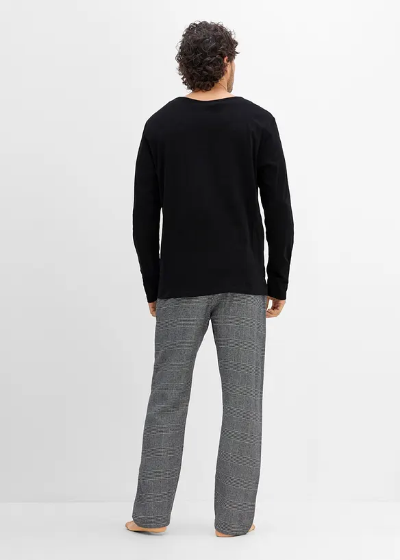 Pigiama con pantaloni in flanella, bonprix