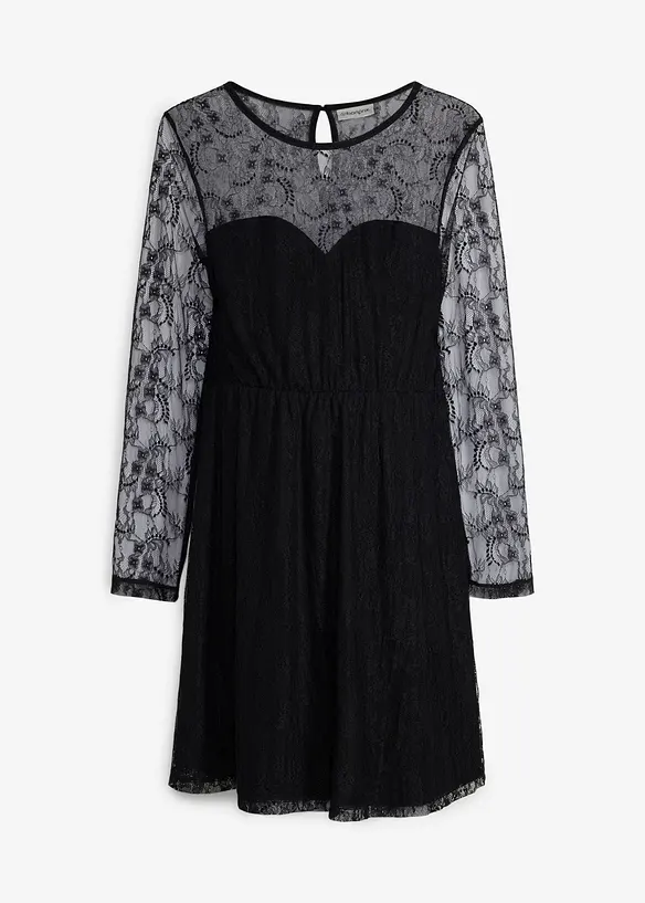 Abito pr&eacute;maman in pizzo e jersey, bonprix