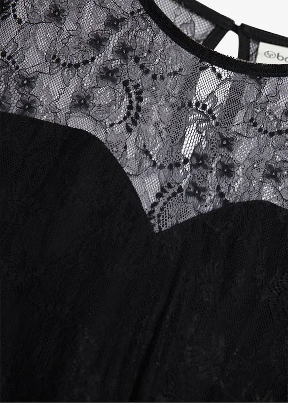 Abito pr&eacute;maman in pizzo e jersey, bonprix