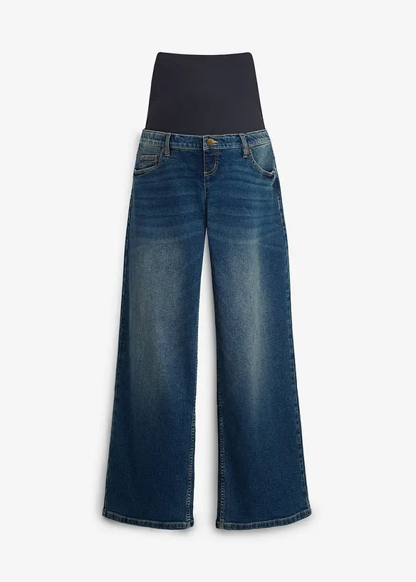 Jeans pr&eacute;maman in cotone biologico, wide leg, bonprix