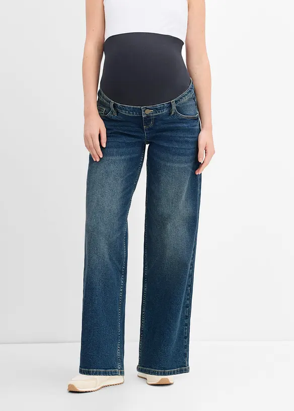 Jeans pr&eacute;maman in cotone biologico, wide leg, bonprix