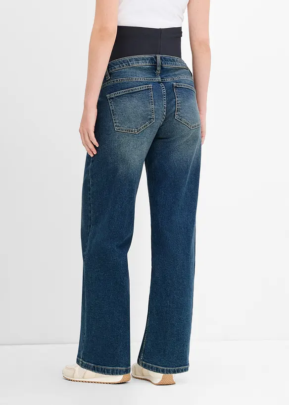 Jeans pr&eacute;maman in cotone biologico, wide leg, bonprix