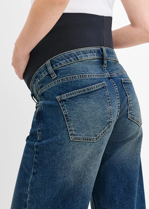 Jeans pr&eacute;maman in cotone biologico, wide leg, bonprix