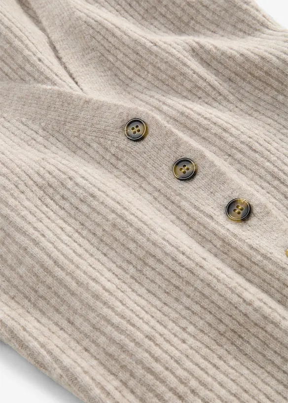 Abito midi in maglia con bottoni, bonprix