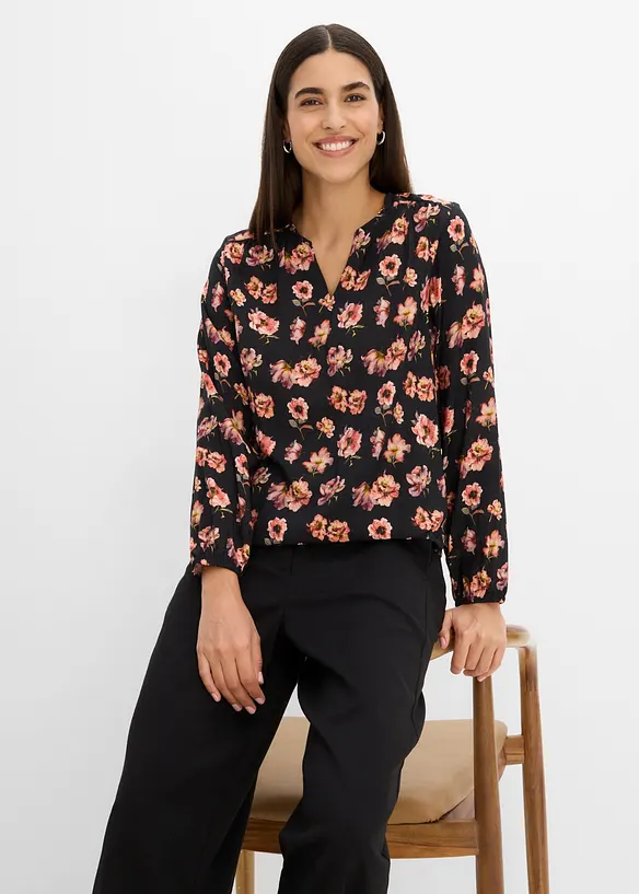 Blusa in misto viscosa fluido, bonprix