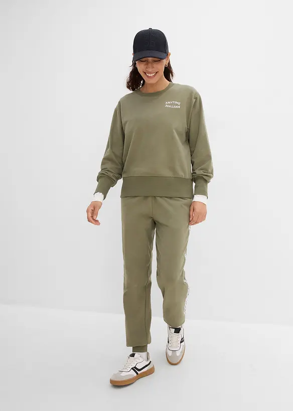 Felpa oversize in misto cotone morbido, bonprix