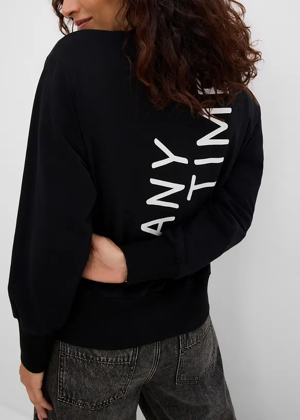 Felpa oversize in misto cotone morbido, bonprix