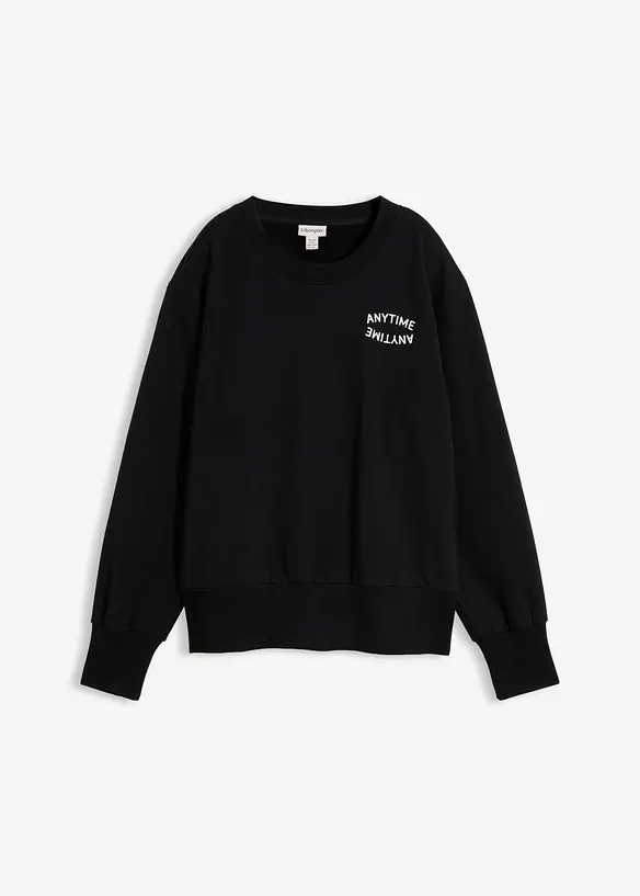 Felpa oversize in misto cotone morbido, bonprix