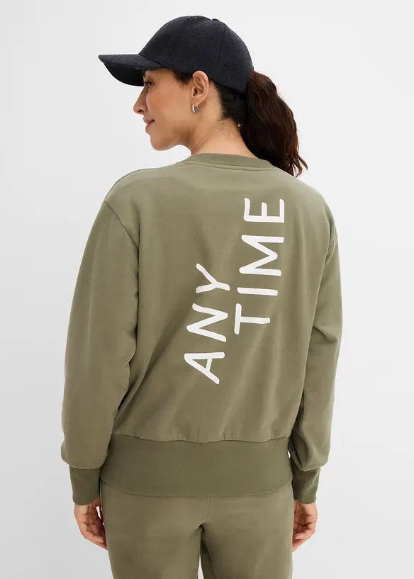 Felpa oversize in misto cotone morbido, bonprix
