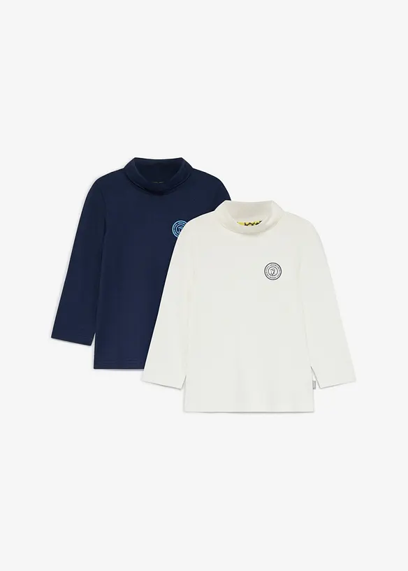 Maglia dolcevita Lurchi in morbido cotone biologico (pacco da 2), Lurchi