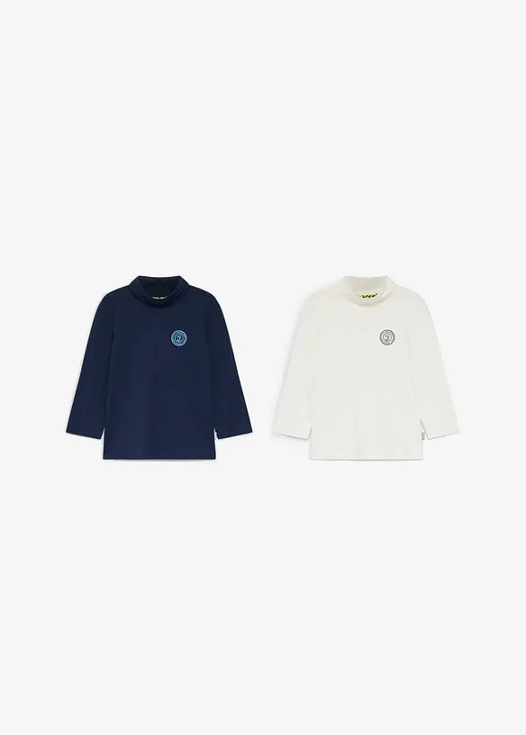 Maglia dolcevita Lurchi in morbido cotone biologico (pacco da 2), Lurchi