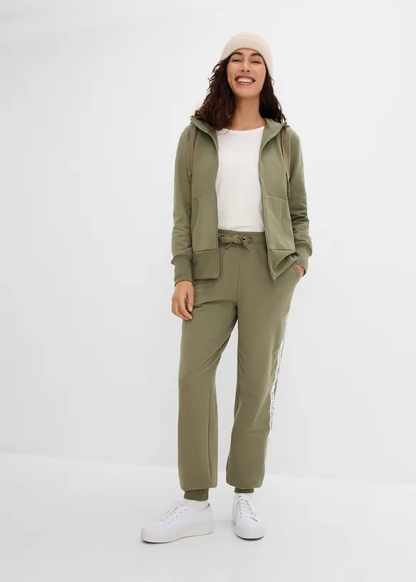 Pantaloni in morbida felpa di misto cotone, bonprix