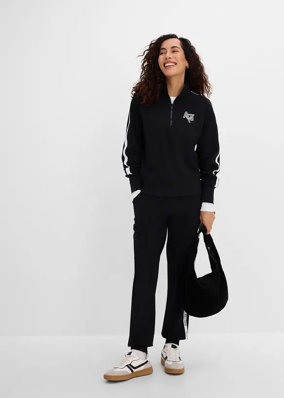 Pantaloni in morbida felpa di misto cotone, bonprix