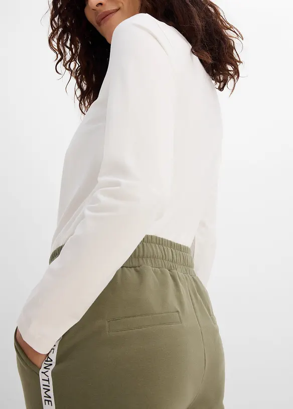 Pantaloni in morbida felpa di misto cotone, bonprix