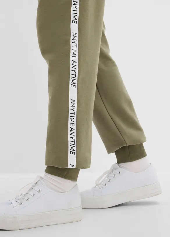 Pantaloni in morbida felpa di misto cotone, bonprix