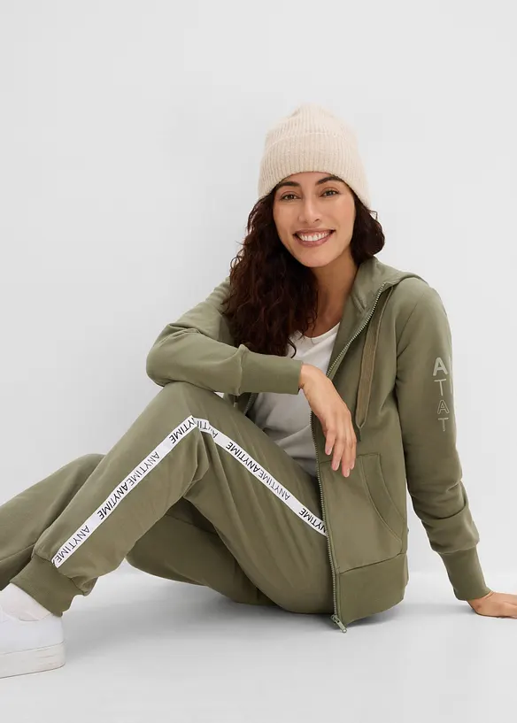 Pantaloni in morbida felpa di misto cotone, bonprix