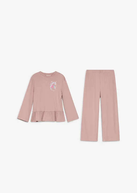 Maglia a maniche lunghe e pantaloni in viscosa (set 2 pezzi), bonprix