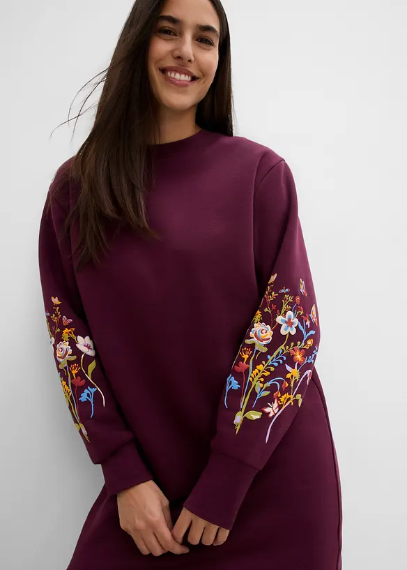 Abito in felpa di misto cotone, bonprix