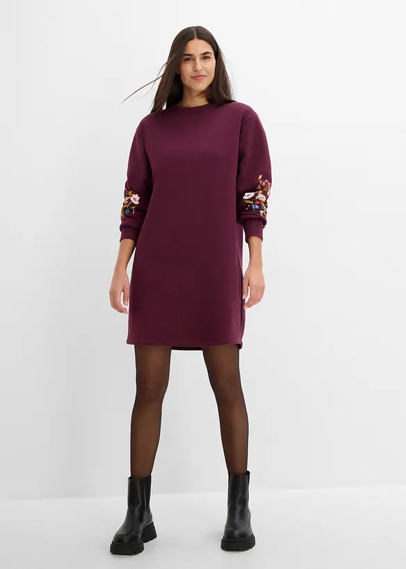 Abito in felpa di misto cotone, bonprix