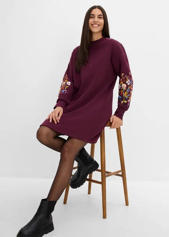 Abito in felpa di misto cotone, bonprix
