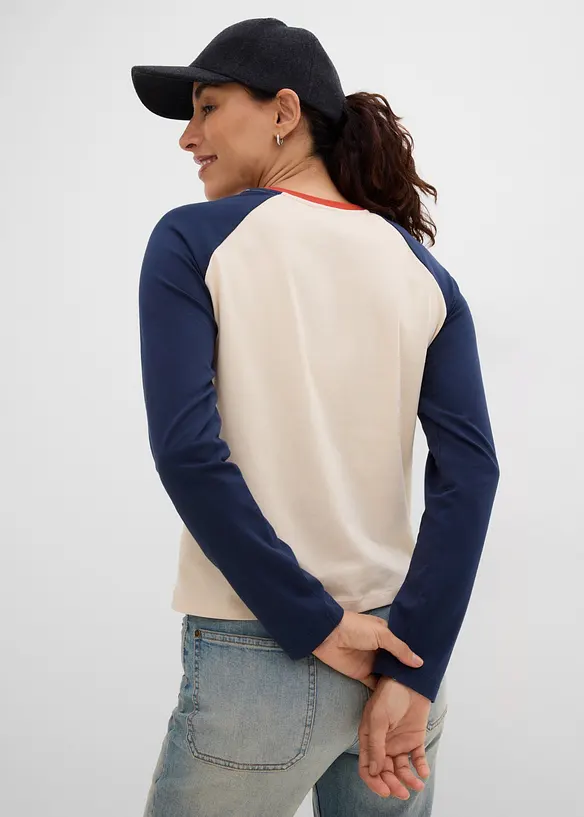 Maglia raglan in misto cotone biologico, bonprix