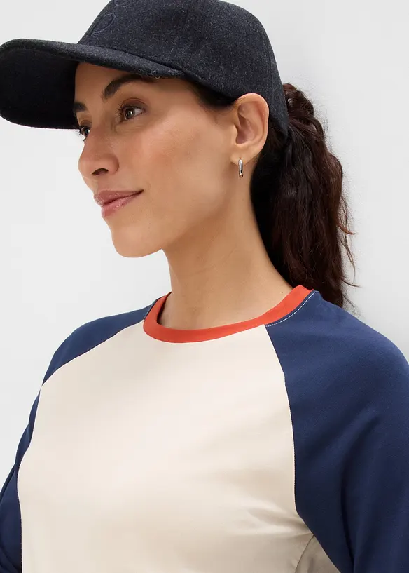 Maglia raglan in misto cotone biologico, bonprix