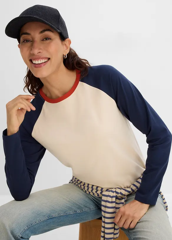 Maglia raglan in misto cotone biologico, bonprix