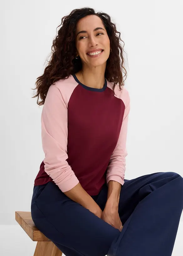 Maglia raglan in misto cotone biologico, bonprix