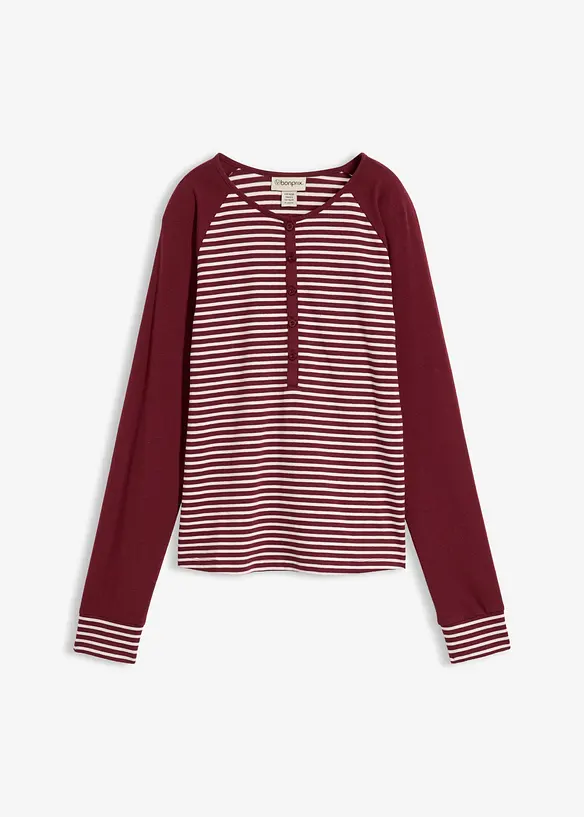 Maglia in misto cotone biologico elasticizzato con maniche raglan, bonprix