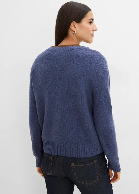 Cardigan con inserti a contrasto, bonprix