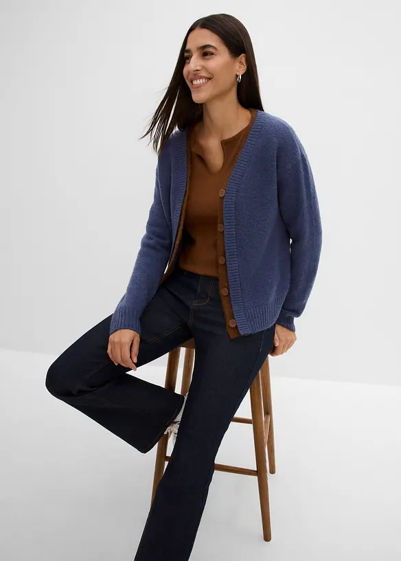 Cardigan con inserti a contrasto, bonprix