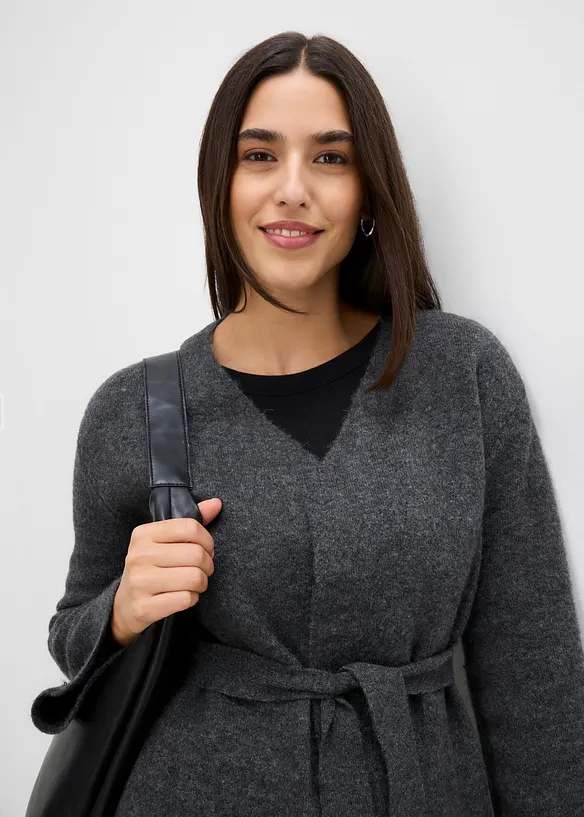 Cardigan con cintura da annodare, bonprix