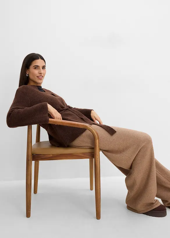 Cardigan con cintura da annodare, bonprix