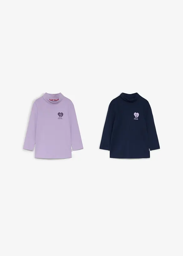 Maglia dolcevita Lurchi in morbido cotone biologico (pacco da 2), Lurchi