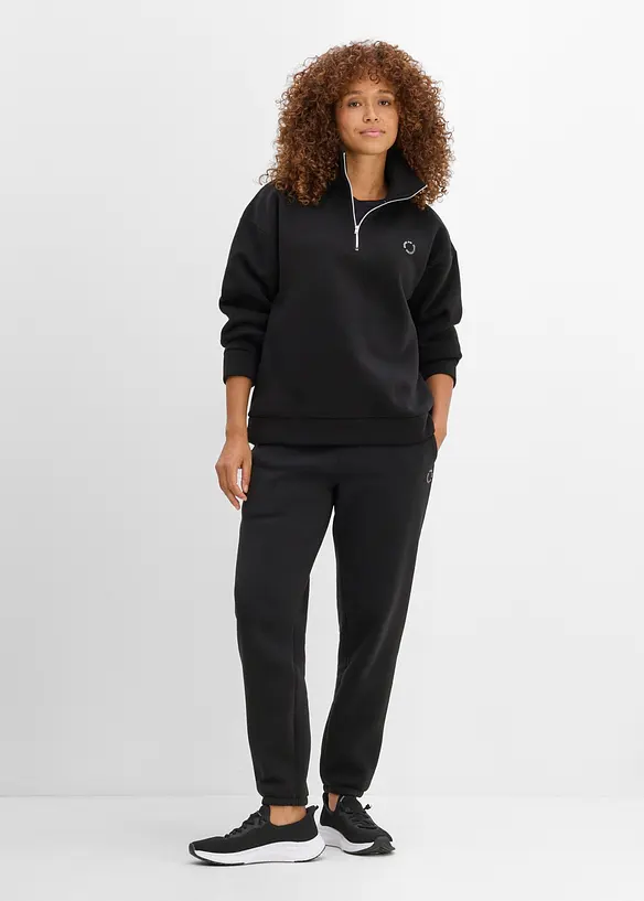 Felpa termica con zip, asciugatura rapida, bonprix