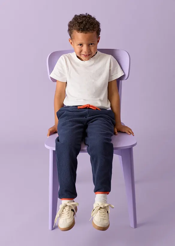 Pantaloni termici Lurchi in pile morbido con elastico in vita, Lurchi